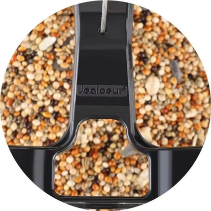 【Spot goods】Bird Feeders for Outdoors Hanging Bird Feeder Wild Birds Seed, Black