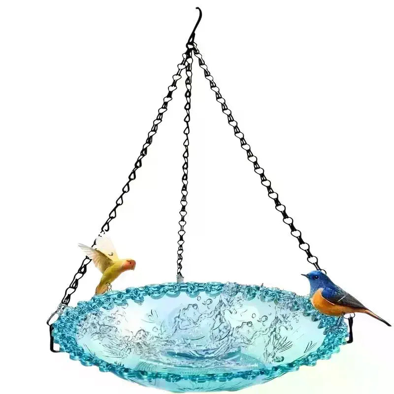 New Bird Flower Shaped Hanging Bird Feeder/Birdbath For Garden, Yard, Farm.
