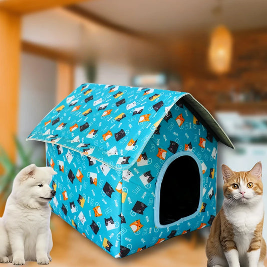 Water-resistant, Foldable and Detachable Pet House. Ideal for Cats/Dogs in Outdoor Environments.