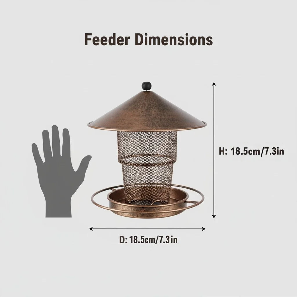 Bird Feeder. Large Capacity, Squirrel Proof. Heavy Duty Metal Bird Feeders for Outside