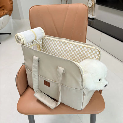 Small Dog Sling Carrier- Handheld shoulder bag. Car Seat Safe, Travel Dog Carrier Bag, Portable Carrier Bag