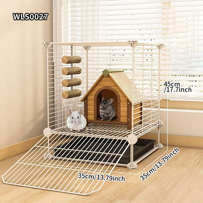 Small Animal Cage for Home Use That Does Not Occupy an Area with Toilet, Large Rabbit Cage, Sugar Glider, Breeding Squirrel Cage with Tray