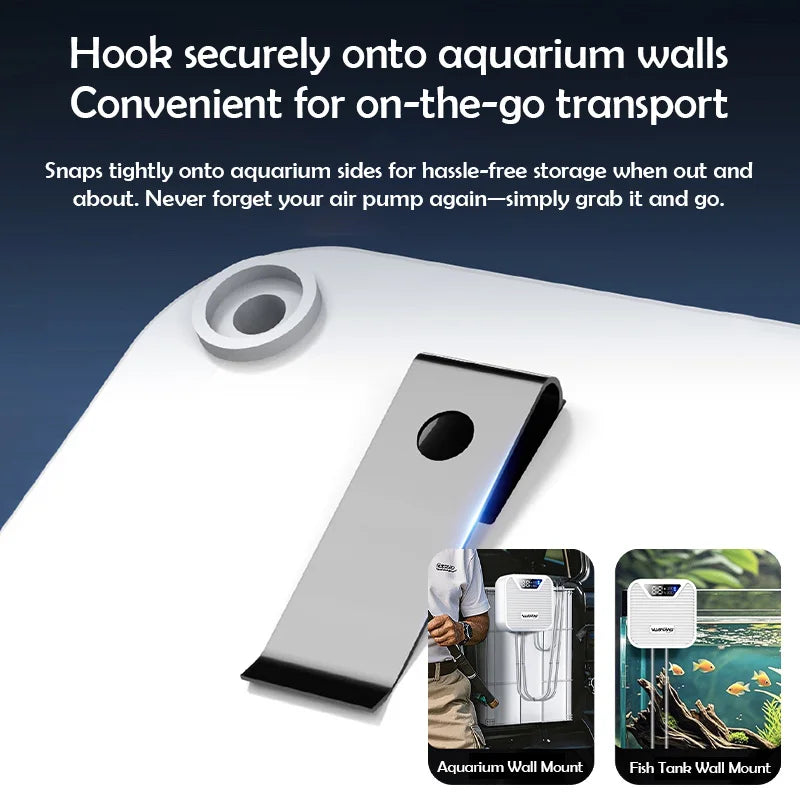 3W Aquarium Oxygen Pump, Oxygenator Outdoor Fish Tank Usb Rechargeable, Mute Dual/Four Outlets
