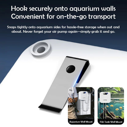 3W Aquarium Oxygen Pump, Oxygenator Outdoor Fish Tank Usb Rechargeable, Mute Dual/Four Outlets