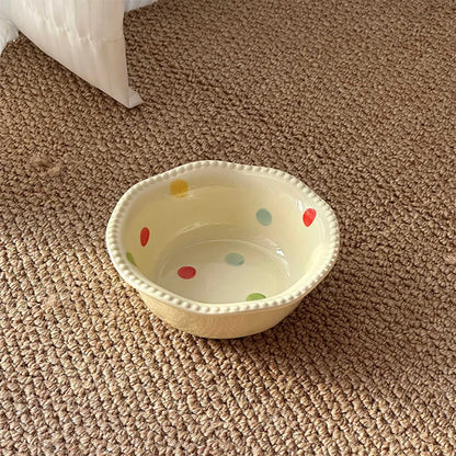 Cat/Dog Ceramic Bowl. Pet Drinking Water/Feeding Bowl.