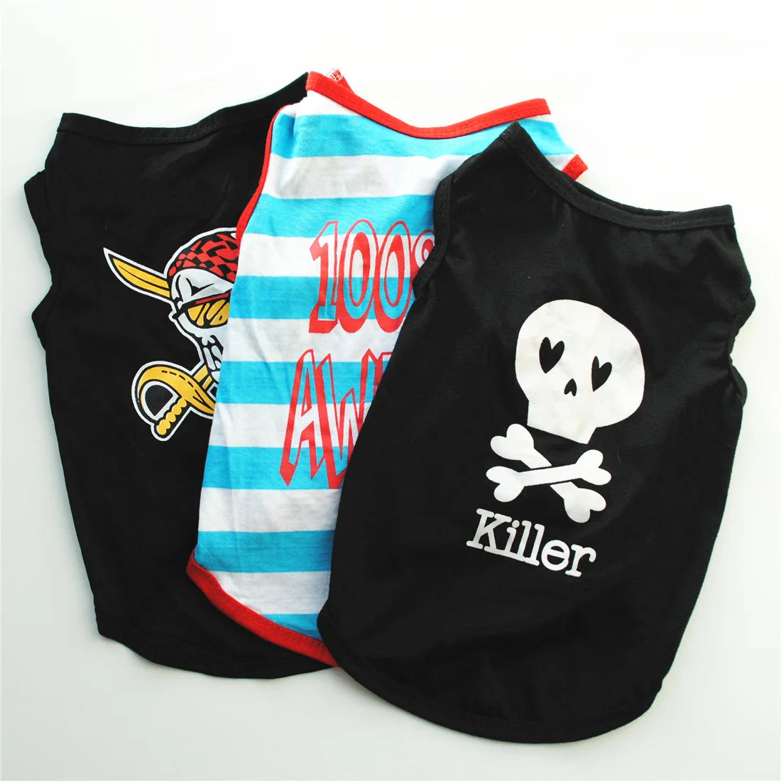 Dog Shirts for Small Dogs. Boy Pet Printed Clothes with Funny Summer Sayings. Male Dog Clothes. Soft, Breathable Pet T-shirts