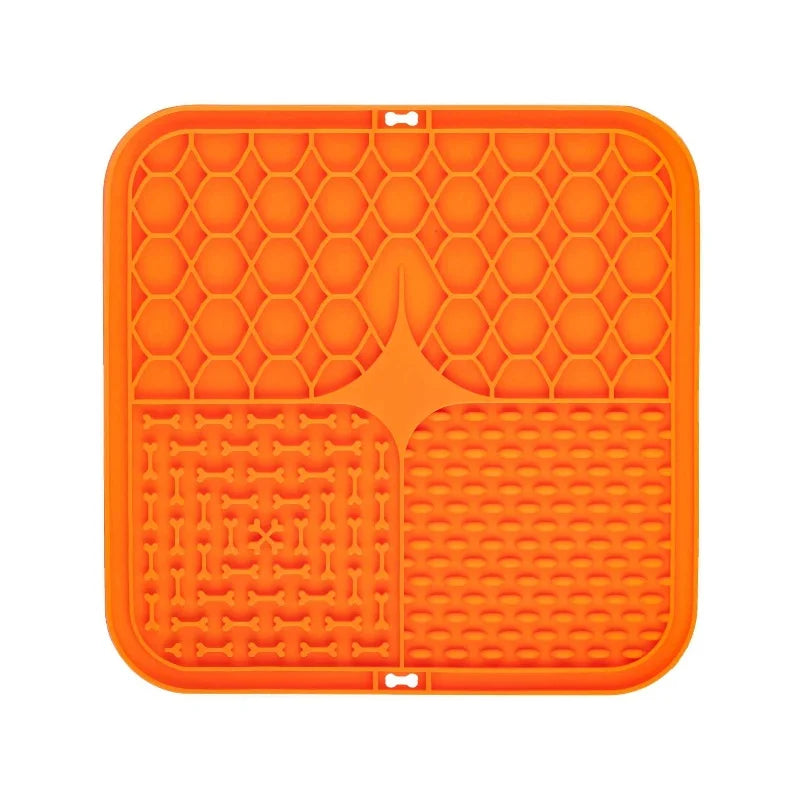 Pet Lick Silicone Mat. Dogs Slow Food Plate for Dog Bathing Distraction. Silicone Dog Sucker, Food Training Dog Feeder