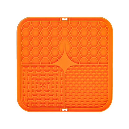 Pet Lick Silicone Mat. Dogs Slow Food Plate for Dog Bathing Distraction. Silicone Dog Sucker, Food Training Dog Feeder