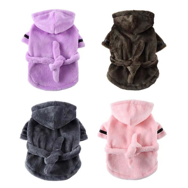 Pet Dog Bathrobe Dog Pajamas. Sleeping Clothes. Soft Pet Bath Drying Towel. Clothes for for Puppy/Dogs/Cats