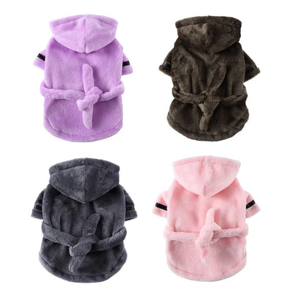 Pet Dog Bathrobe Dog Pajamas. Sleeping Clothes. Soft Pet Bath Drying Towel. Clothes for for Puppy/Dogs/Cats