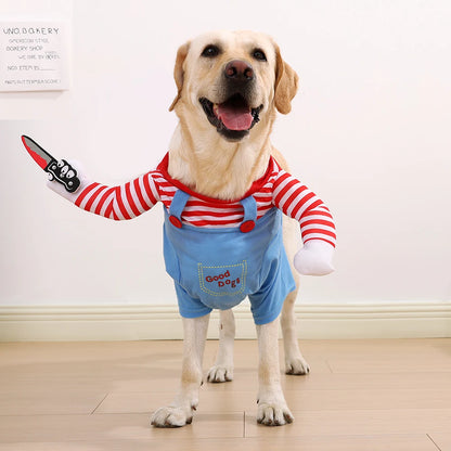 Funny Large Dog Halloween Costume. Adjustable Pet Cosplay Clothes. Labrador Outfits