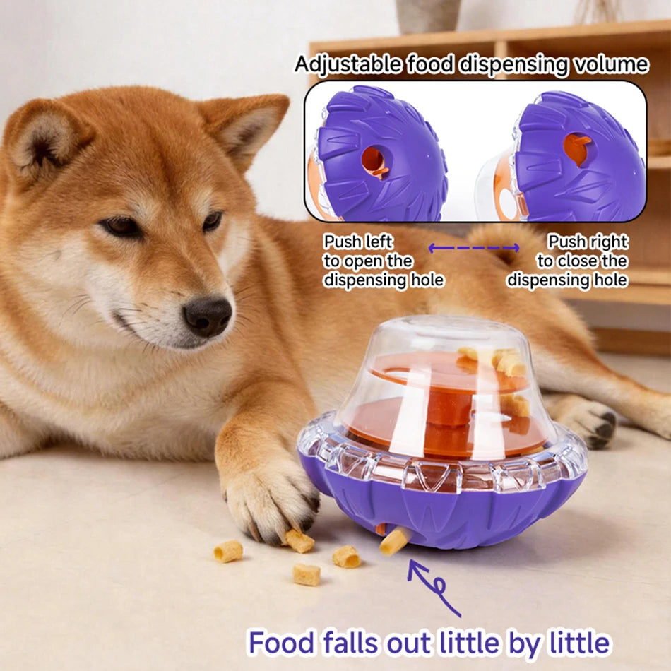 Dog Fun Bowl. Feeding Toys for Dog/Cat. Shaking Leakage Food Ball Food Dispenser. Tumbler Feeder Pet Interactive Toys.