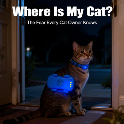 4G GPS Cat and Dog Tracker. Global Real-Time Pet Locator with SIM, WiFi Home Mode, Geo-Fence Alert, Lost Pet Finder, 10+ Days Battery