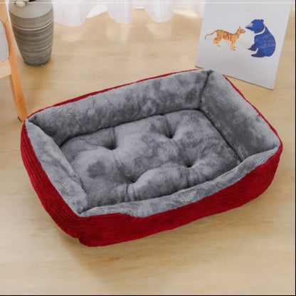Square Dogs Bed, Plush Calming Sofa Bed. Soft Cushion for Small & Medium Cats/Dogs