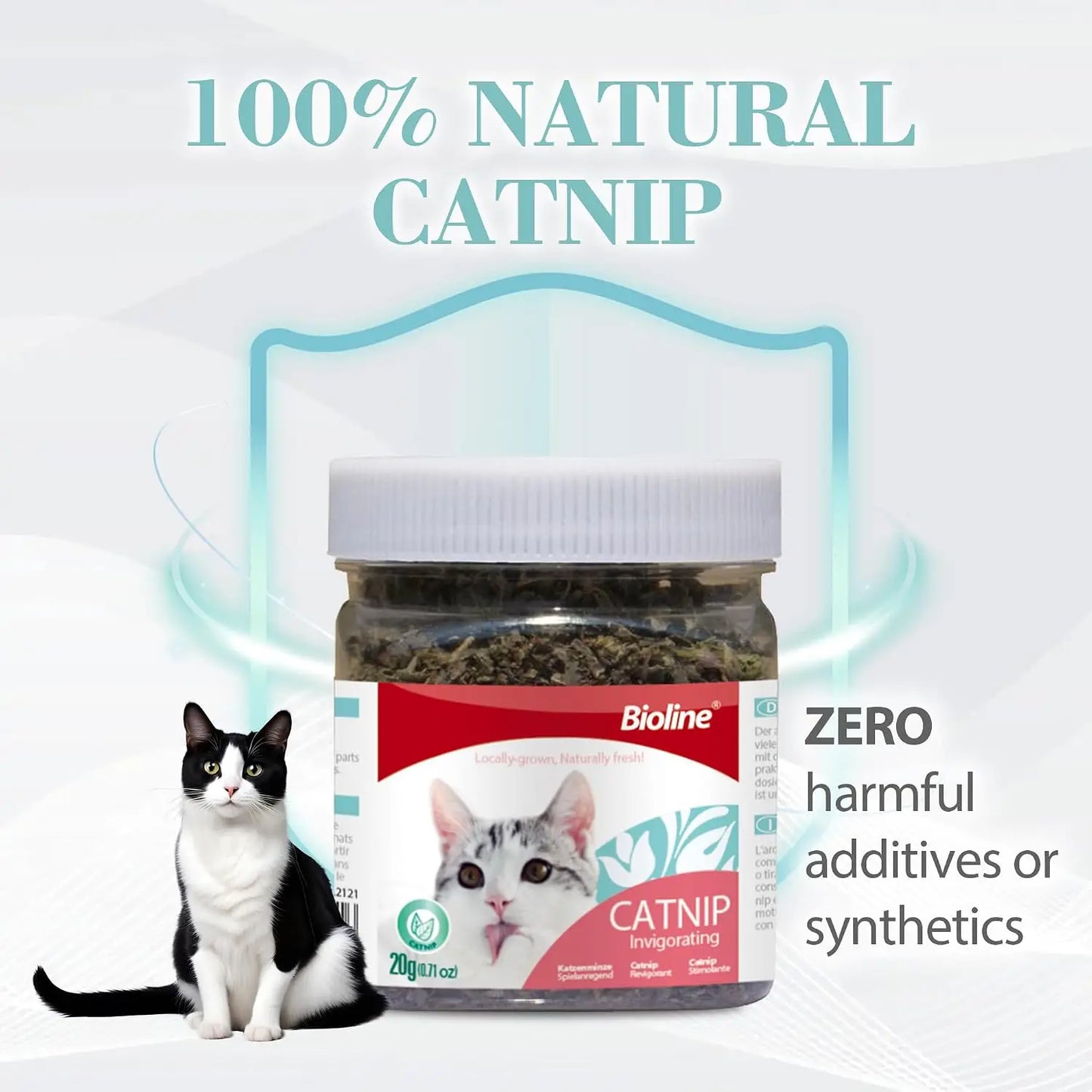 Catnip for Cats. Natural Dried Cat Mint Leaves. 20g Organic Catnip Treat. Relieves Stress Encourages Play. Kitten Toys