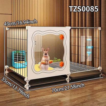 Rabbit Cage. Indoor Home Use with Toilet. Rabbit Villa, Small Dog, Kitten &  Guinea Pig Cage.