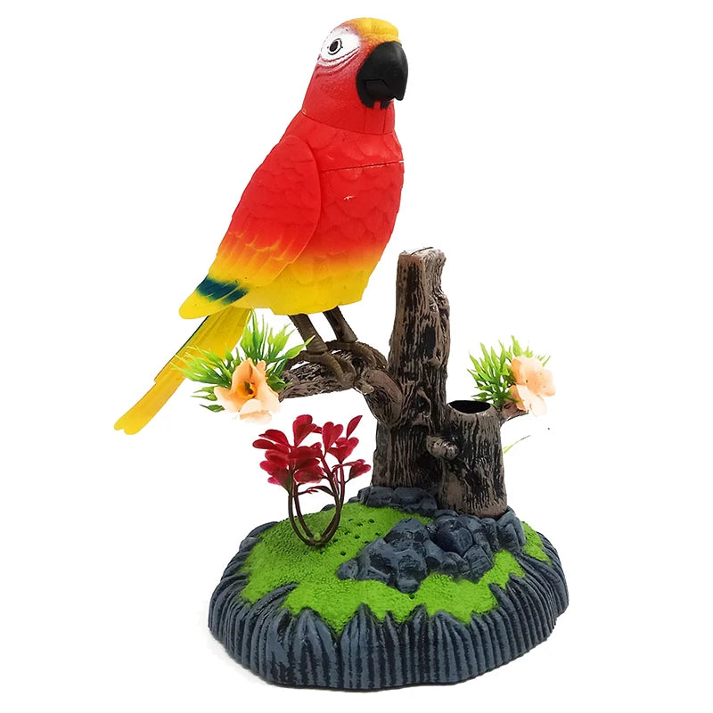 Sound Voice Control, Electric Bird Toy. Electric Simulation Induction Bird Cage toy.
