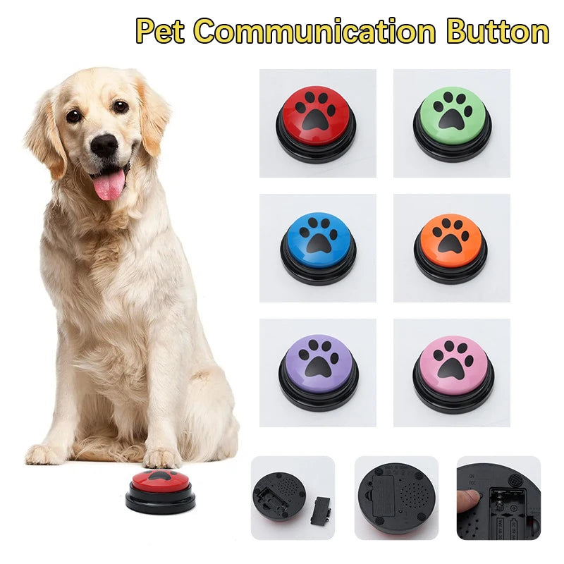 Pet Communication Button. Dog Sound Box. Training Talking Toys. Long Lasting Battery Life. Recording Speaker. Squeeze Give Voice