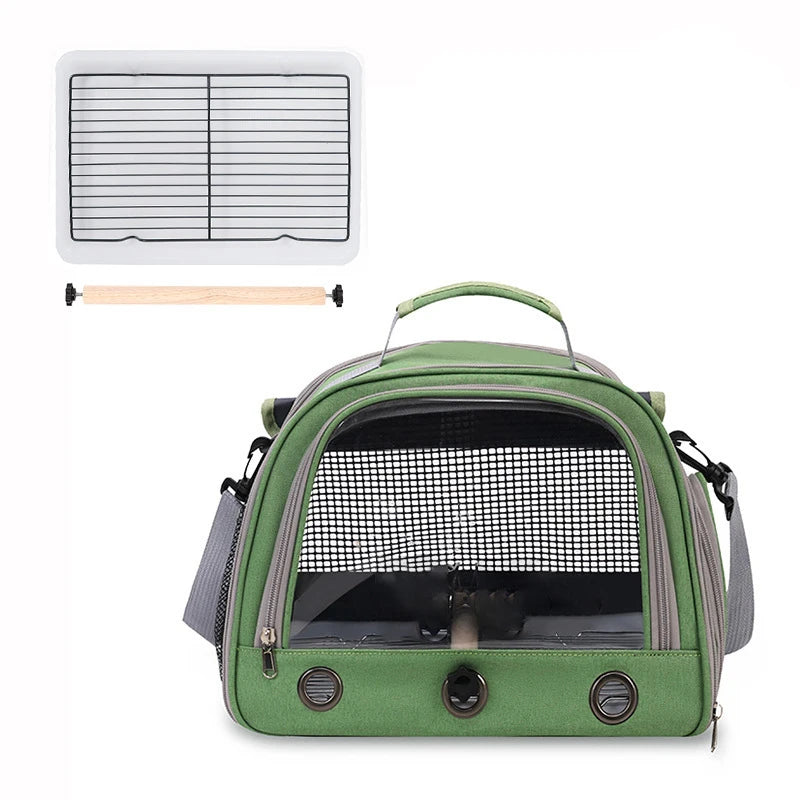 Pet Bird Carrier Bag. Outdoor, Portable, One Shoulder, Breathable Birdcage. Perch Platform, Parrot Cage Bird Supplies For Parakeet