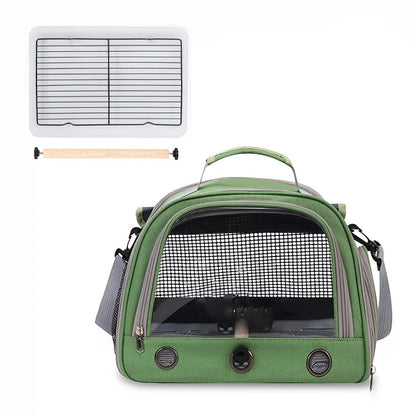 Pet Bird Carrier Bag. Outdoor, Portable, One Shoulder, Breathable Birdcage. Perch Platform, Parrot Cage Bird Supplies For Parakeet