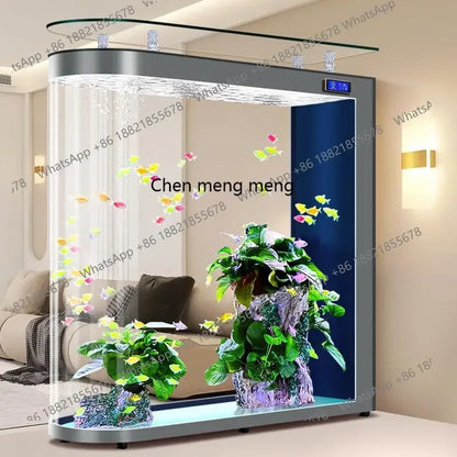 A139 Fish tank living room, floor partition glass aquarium. Household medium and large screen self-circulation free water change