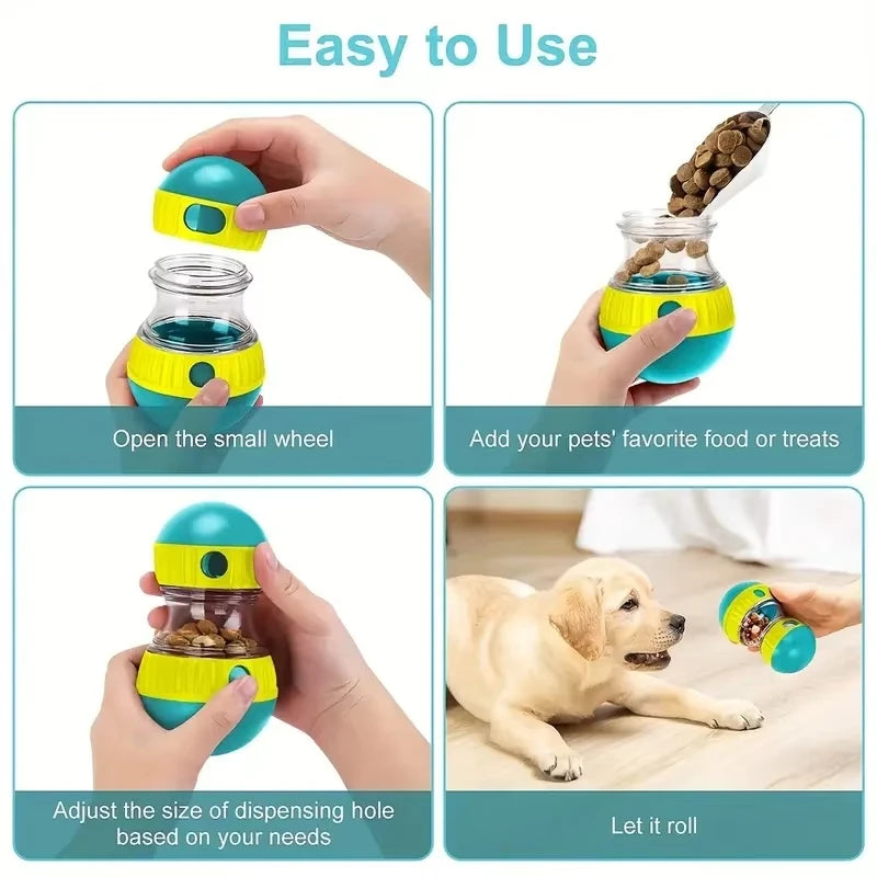 Lenovo Pet Supplies. Slow-Feed Rolling Food-Dispensing Ball for Dog. Training Plastic Pet Toys Promoting Fun and Healthy Eating