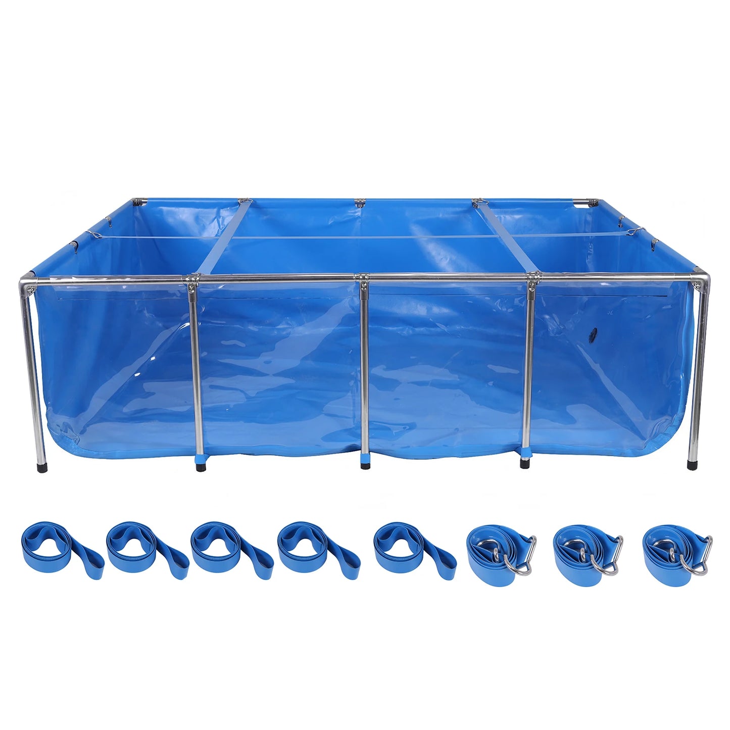880Gallon Rectangular Goldfish Tank with Transparent Viewing Panel 400LBS Capacity with Drain Valve for Koi/Goldfish Breeding