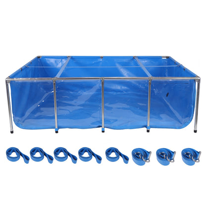 880Gallon Rectangular Goldfish Tank with Transparent Viewing Panel 400LBS Capacity with Drain Valve for Koi/Goldfish Breeding