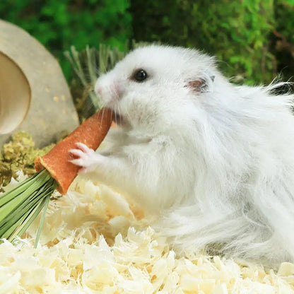 18Pcs Natural Carrot Shaped Chewing Sticks for Small Pets Dental Care. Fun Treats for Hamster, Rabbit Molar Grinding