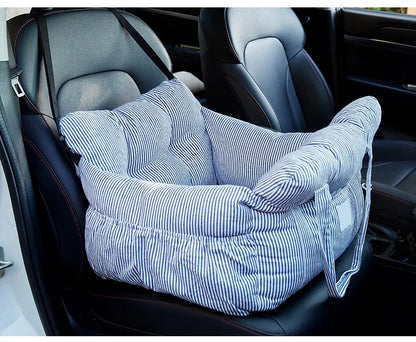 Dog Car Seat with Safety Belt - Non-Slip, for Small Dogs, Washable Travel Carrier with Secure Straps for Safe Car Seat