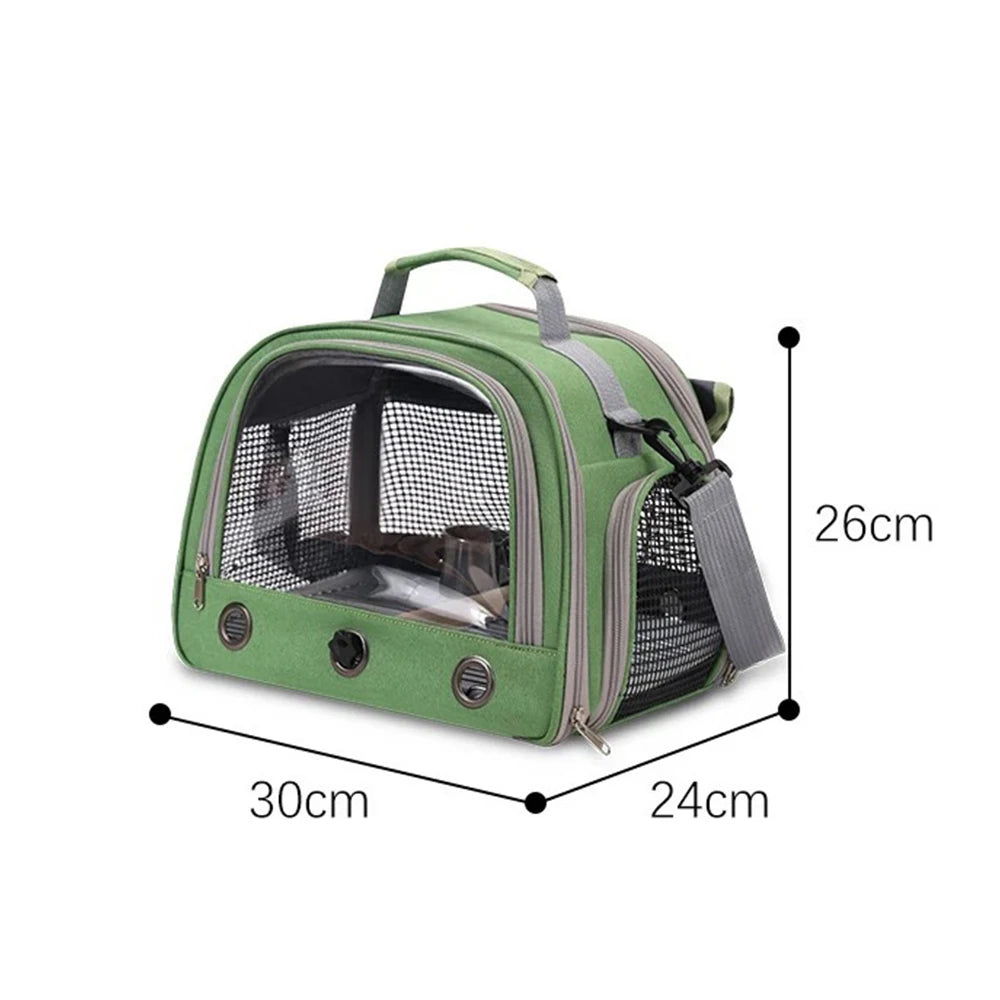Pet Bird Carrier Bag. Outdoor, Portable, One Shoulder, Breathable Birdcage. Perch Platform, Parrot Cage Bird Supplies For Parakeet