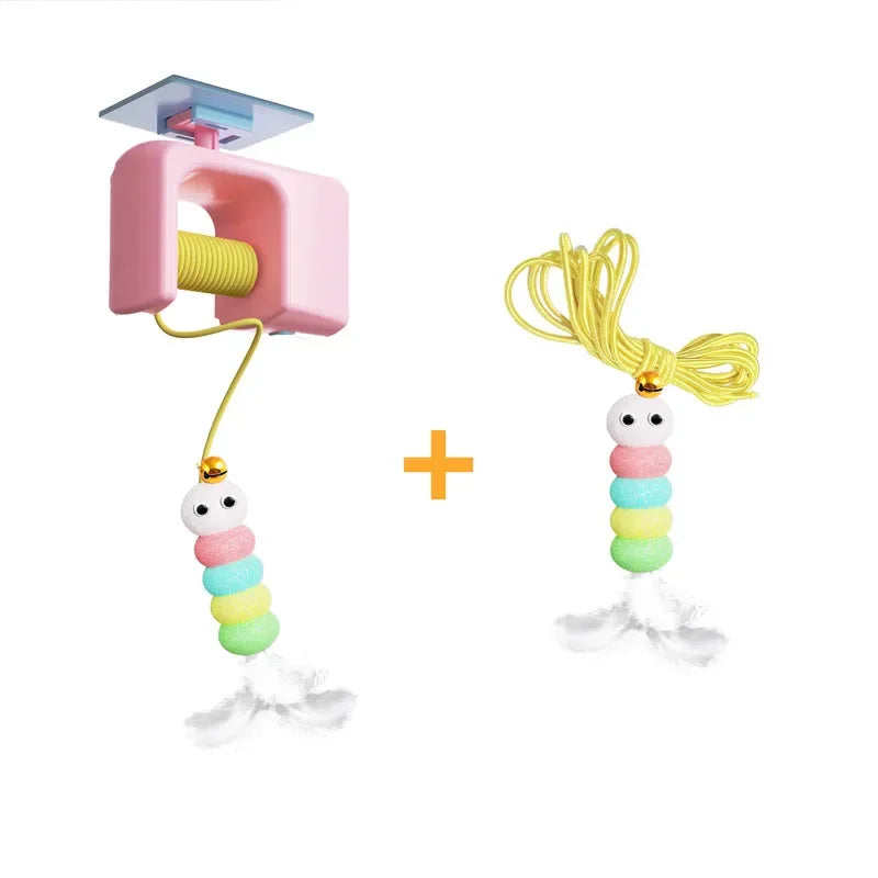 Popular new interactive electric cat toys for hanging inside doors. Automatic cat ball toys for self play.