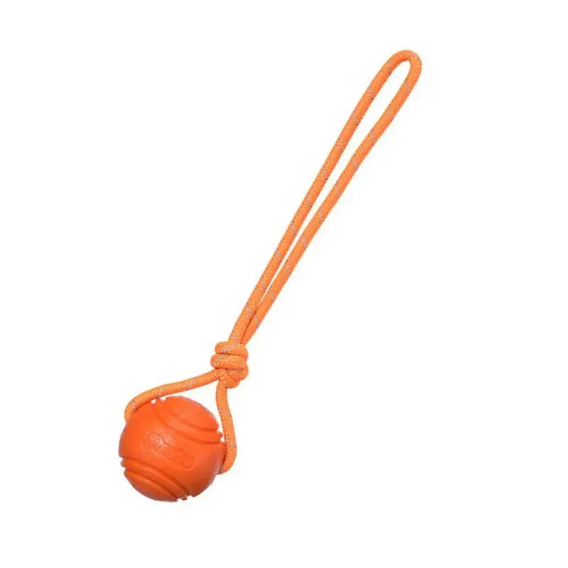 Dog Training Ball on Rope. Cotton Rope Ball. Nontoxic, Durable Interactive Dog Toy for Big/ Small Dogs. Catching/Throwing /Tugging