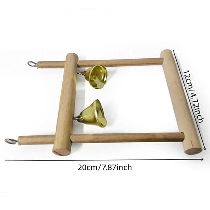 8PC Set. Combination Parrot Bird Toys. Wood Articles Bite Pet Bird Toys. For Parrot Training, Bird Toy Swing, Ball and Bell.