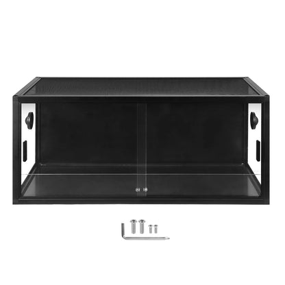 Reptile Terrarium Lounge Habitat with Ventilation, Tempered Glass. Reptile Tank Large Capacity for Snake/Bearded Dragon/Lizard Ect