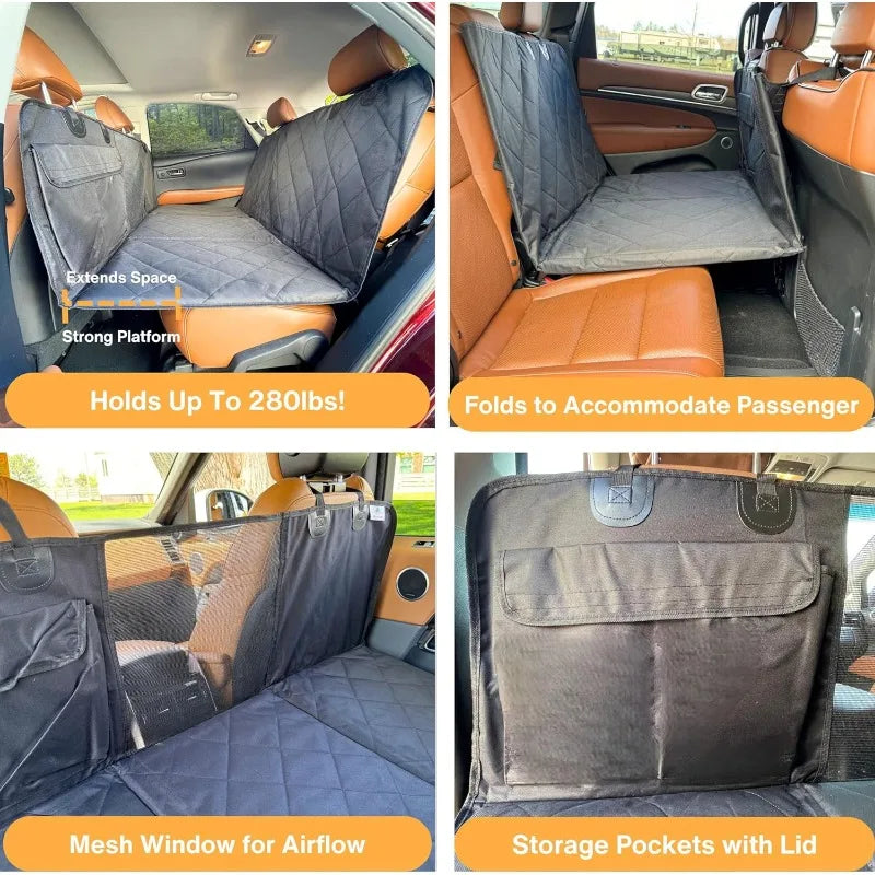Dog Car Seat Cover. Waterproof Pet Car Seat Cover for Back Row Seat. Dog Pad Hammock. Vehicle Rear Cover Cushion for Dogs Safety. Pad Nonslip