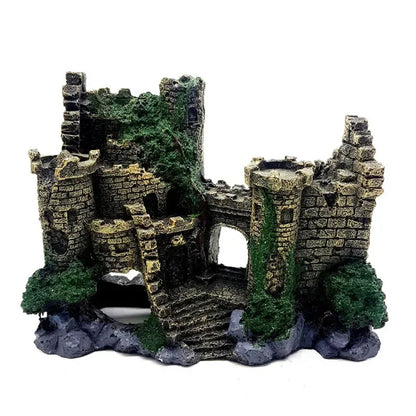 New Resin Artificial Fish Tank Ancient Castle Decoration. Aquarium Rock Cave Building Decoration