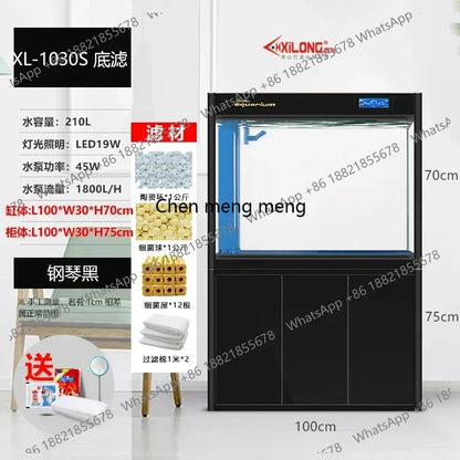 DD132 fish tank bottom filter aquarium. Ultra-white glass. Living room/ household ecological water-free medium and large