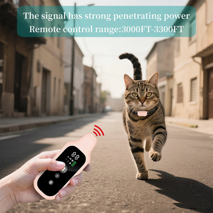 YHLC 800m Cat Anti Meowing Collar, Automatic No Shock Vibration Collar for Cats, Cat Trainer Designed Collar for Stopping Meowing