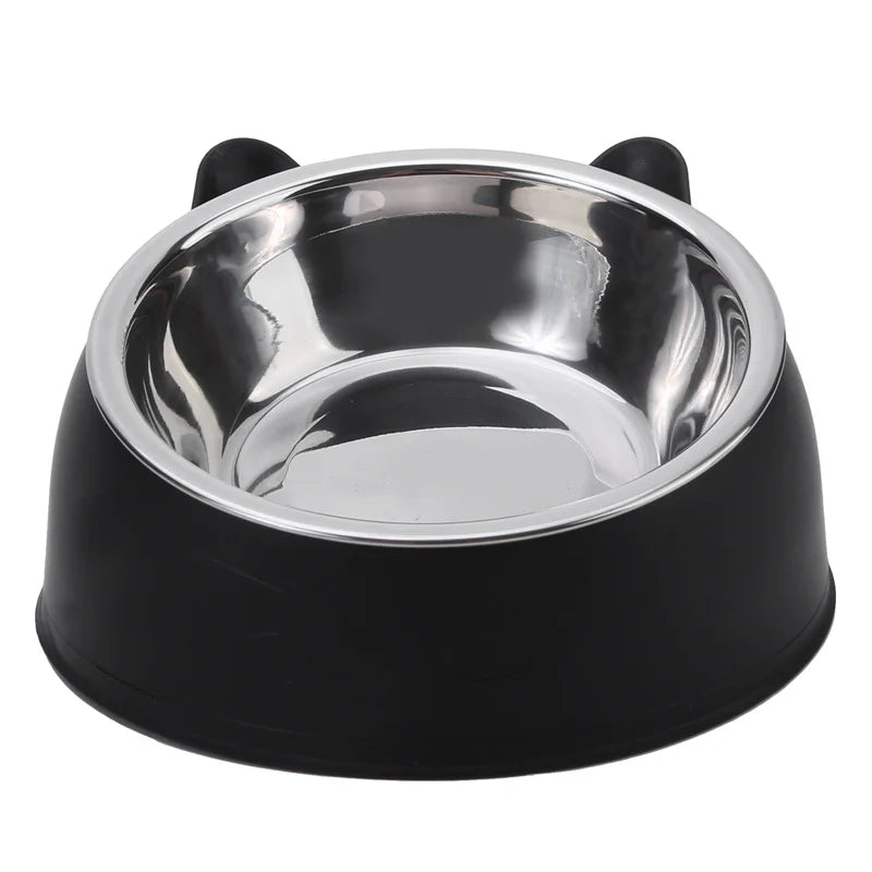 1/2/5pcs Cat Bowl. Creative Inclined Kitten Puppy Food Feeding Bowls. Stainless Steel Pet Dogs/Cats Feeders