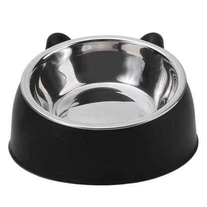 1/2/5pcs Cat Bowl. Creative Inclined Kitten Puppy Food Feeding Bowls. Stainless Steel Pet Dogs/Cats Feeders