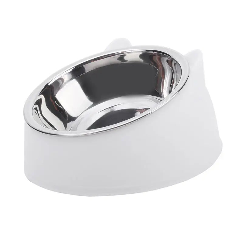 1/2/5pcs Cat Bowl. Creative Inclined Kitten Puppy Food Feeding Bowls. Stainless Steel Pet Dogs/Cats Feeders