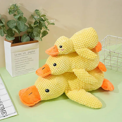 Pet Plush Toy. Calming Duck Companion. Sleeping Duck Toys. Chew Toy. Durable, Squeaky for Puppy Pet Teeth Cleaning, Chew Pet Toy