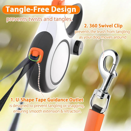 5m 8m 50kg Dog Leash. Retractable Roulette Collar for Small or Big Dogs. Adjustable, Walking or Hiking. French Bulldog Rope