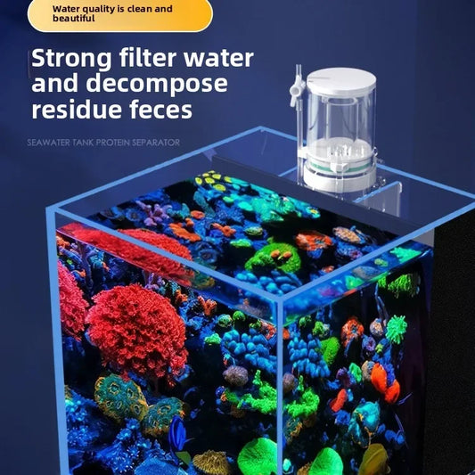 110V-240V New Mini Aquarium. Protein Separator. Seawater Coral Filter with built-in mini filter skimmer