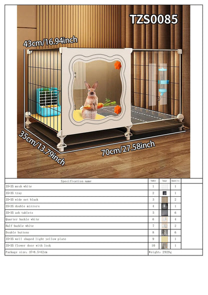 Rabbit Cage. Indoor Home Use with Toilet. Rabbit Villa, Small Dog, Kitten &  Guinea Pig Cage.
