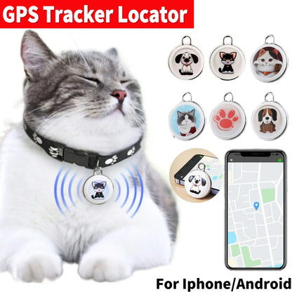 Pet Anti-Lost GPS Tracker. Bluetooth, Waterproof, Smart Locator For Cats/Dogs. Long Distance, Real-Time Tracking For Android IOS
