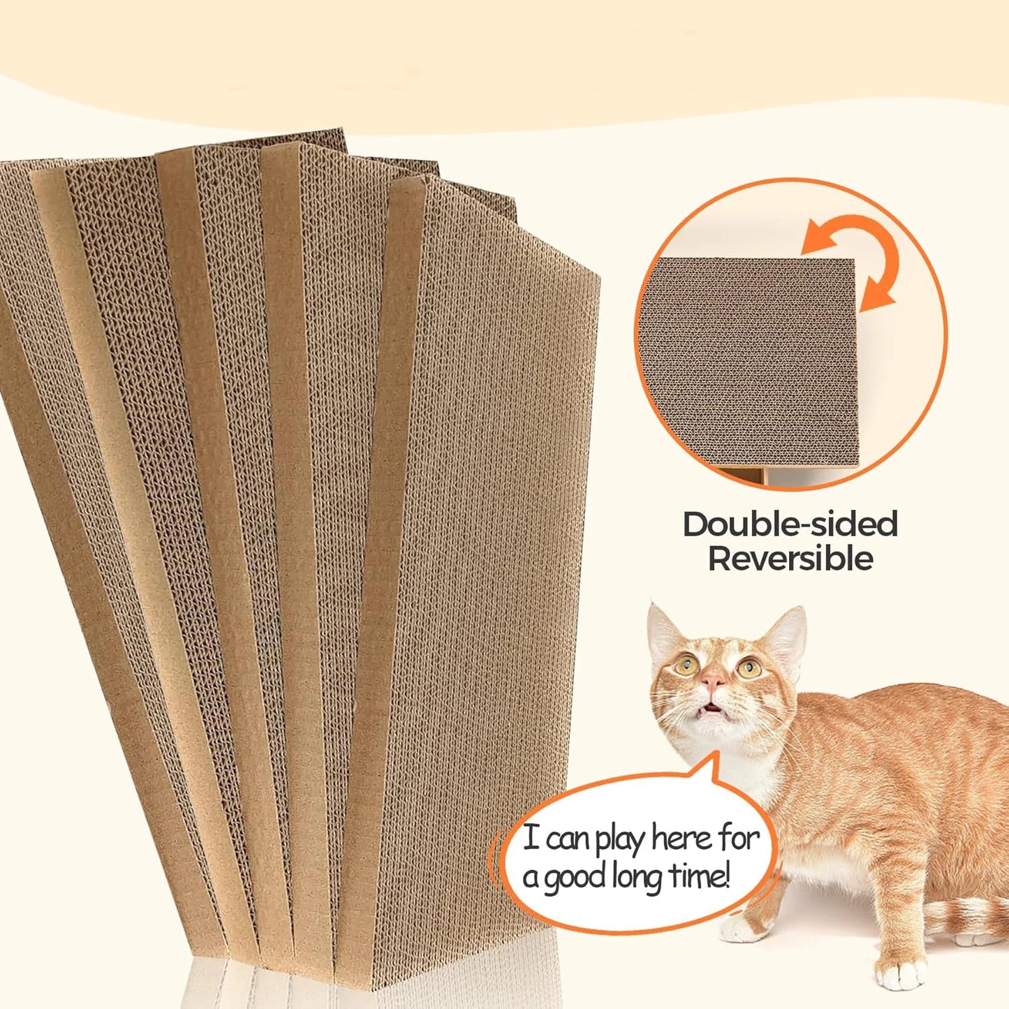 Durable Cardboard Cat Scratching Pad with Cat Bed Combo. Non-Shedding ,All-Season Pet Bed, Toy for Cats, Essential Pet Supplies