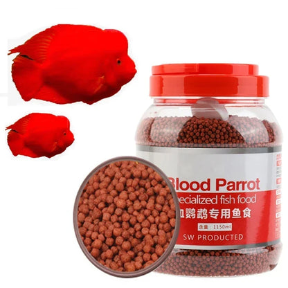 Blood Parrot Fish Food. Snapper Float on Water. Intense Red Enhancing, Fast Coloring. Snapper Fish Food for Tropical Feed