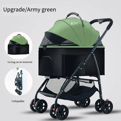 Pet Strollers, 3in1 Lightweight, Foldable, Specifically Designed for Walking Dogs. Medium-sized Small Dogs and Cats